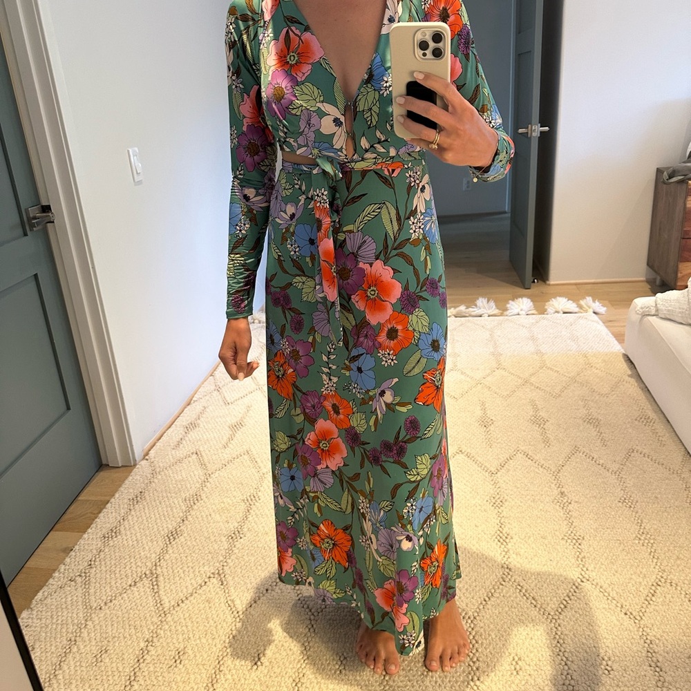 AFRM Multicolor Floral Long Sleeve Dress